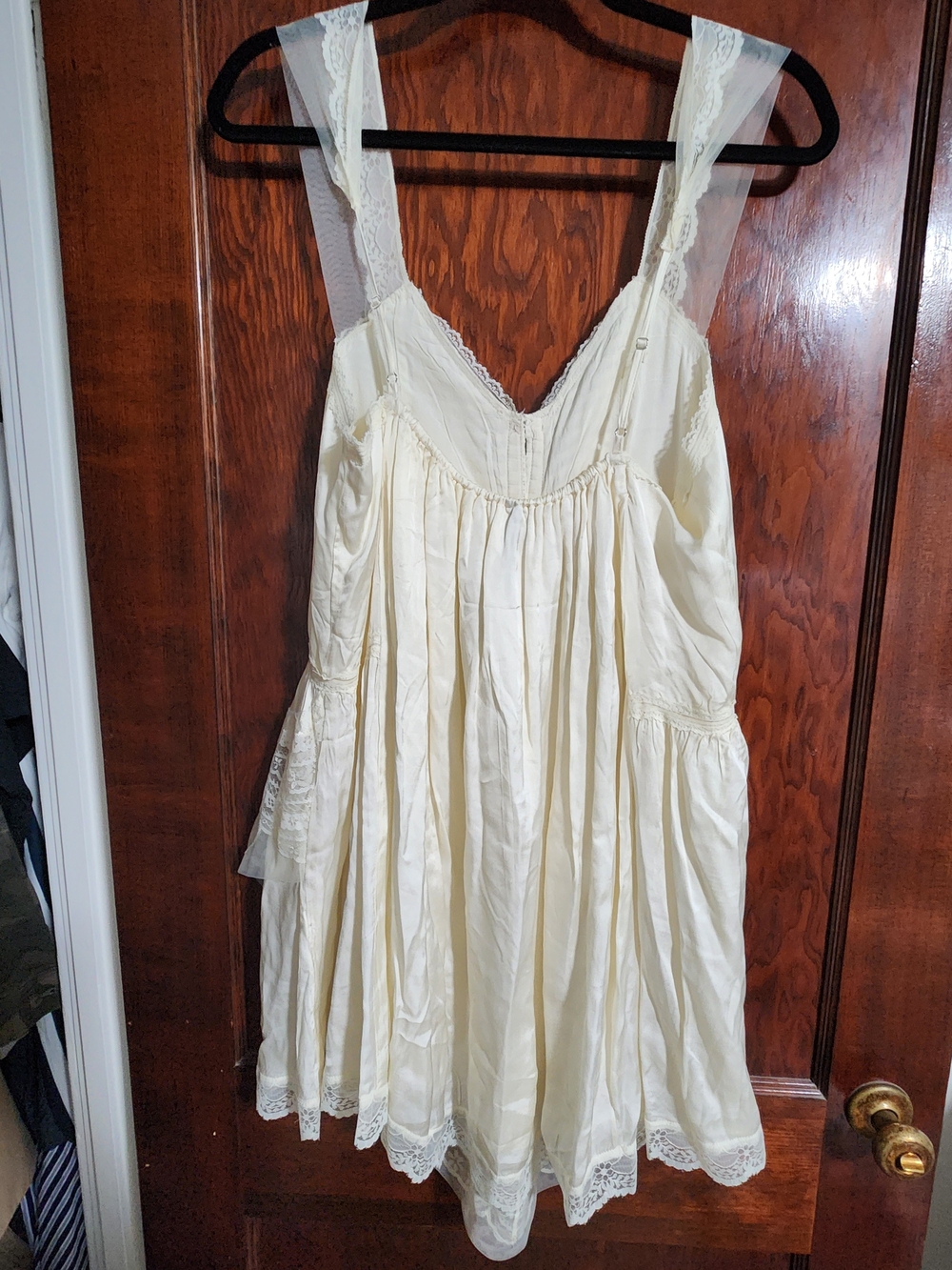 NWT Anthropologie Lacey Satin Slip Dress Ivory XS - SOLD OUT - Picture 8 of 10